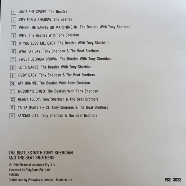 The Beatles With Tony Sheridan And The Beat Brothers : The Beatles with Tony Sheridan and The Beat Brothers (CD, Comp)