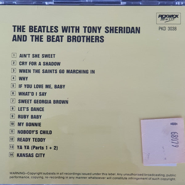 The Beatles With Tony Sheridan And The Beat Brothers : The Beatles with Tony Sheridan and The Beat Brothers (CD, Comp)