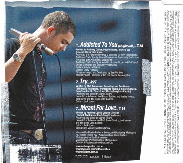 Anthony Callea : Addicted To You (CD, Single)