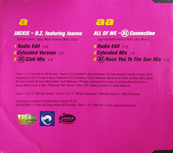 B.Z. Featuring Joanne (2) : Jackie (CD, Single)