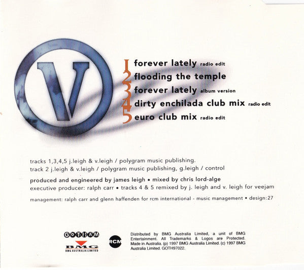 Vertigo* : Forever Lately (CD, Single)