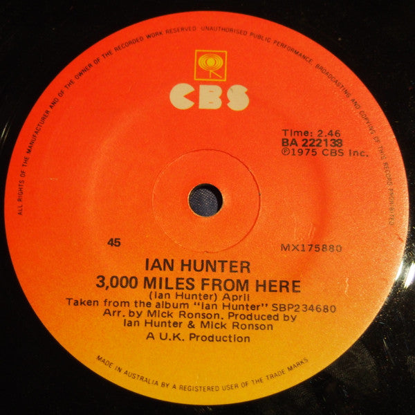 Ian Hunter : Once Bitten Twice Shy (7", Single, RP)