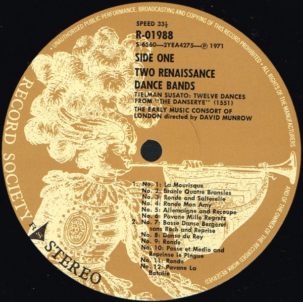 The Early Music Consort Of London / The Morley Consort / Directed By David Munrow : Two Renaissance Dance Bands (LP, Album, Club, RE)