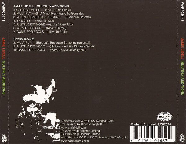 Jamie Lidell : Multiply Additions (CD, Album)