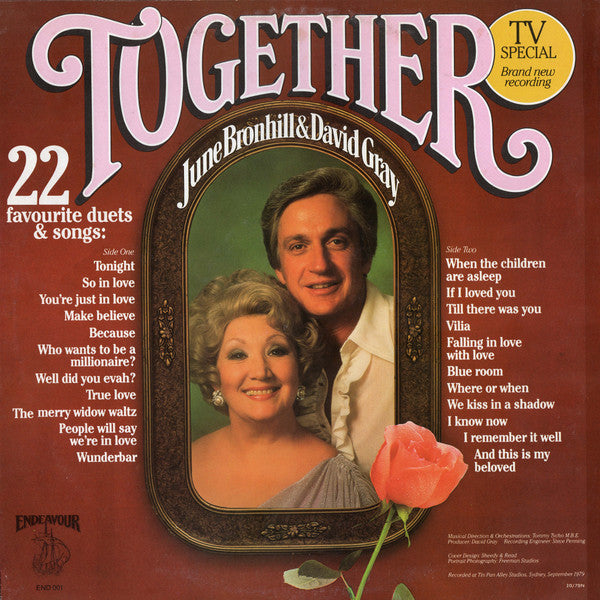 June Bronhill & David Gray (10) : Together (LP, Album)