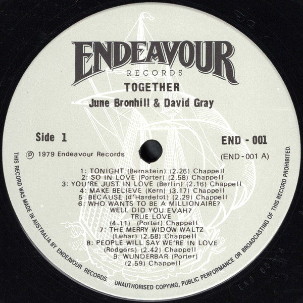 June Bronhill & David Gray (10) : Together (LP, Album)