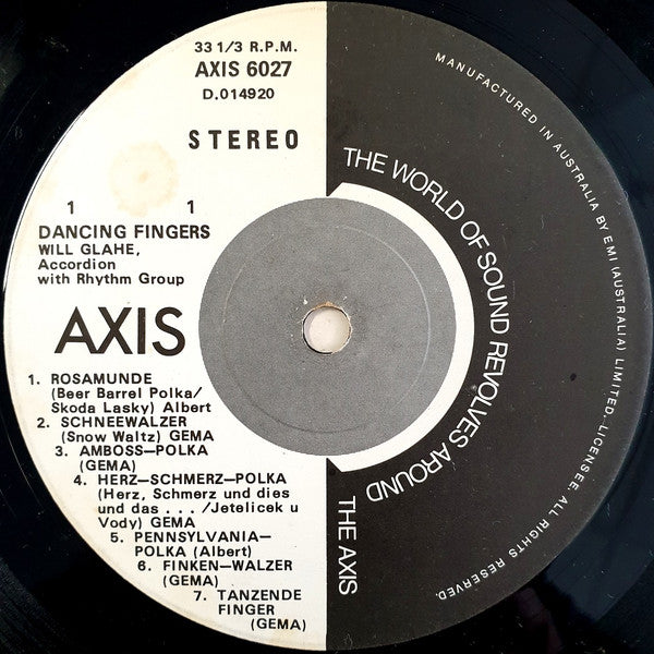 Will Glahé : Dancing Fingers (LP)