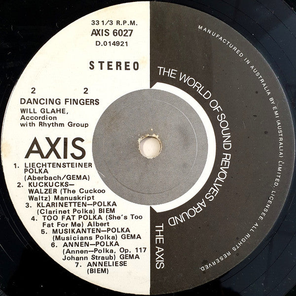 Will Glahé : Dancing Fingers (LP)