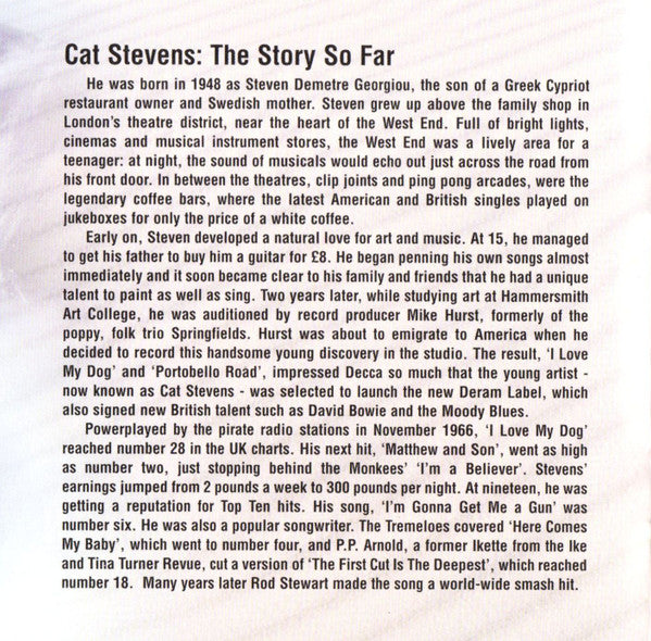 Cat Stevens : Remember (The Ultimate Collection) (CD, Comp, RE)