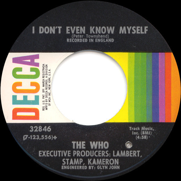 The Who : Won't Get Fooled Again (7", Single, Glo)