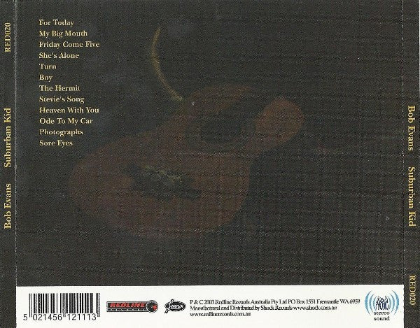 Bob Evans (2) : Suburban Kid (CD, Album)