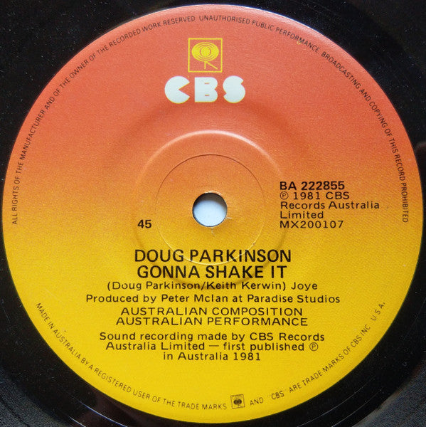 Doug Parkinson : The Sun Ain't Gonna Shine Anymore (7", Single)
