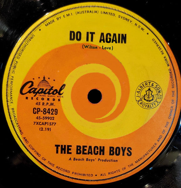 The Beach Boys : Do It Again (7", Single, Mono)