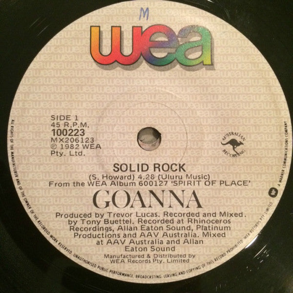 Goanna : Solid Rock (7", Single)