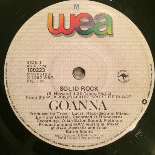 Goanna : Solid Rock (7", Single)