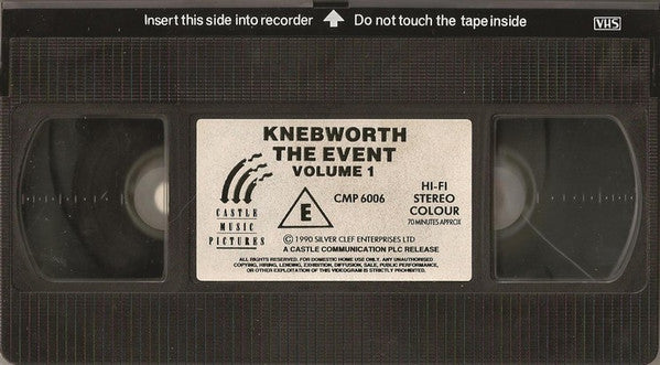 Various : Knebworth The Event Volume 1 (VHS, Comp)