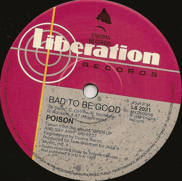 Poison (3) : Fallen Angel (7", Single)