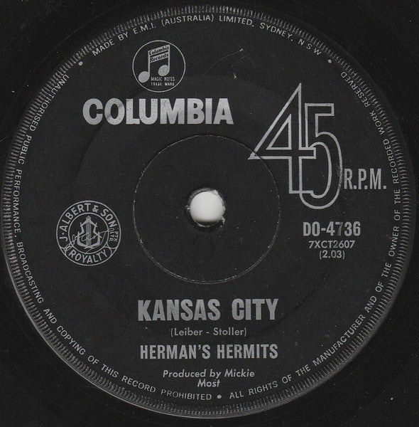 Herman's Hermits : Dandy (7", Single)