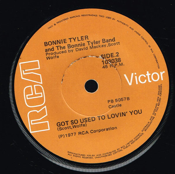 Bonnie Tyler & The Bonnie Tyler Band : It's A Heartache (7", Single)