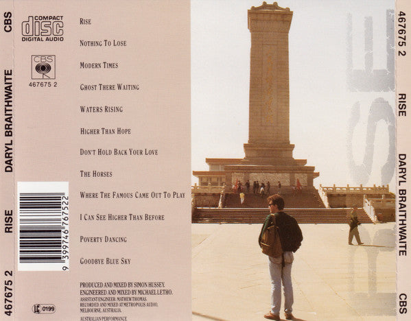 Daryl Braithwaite : Rise (CD, Album, RE)