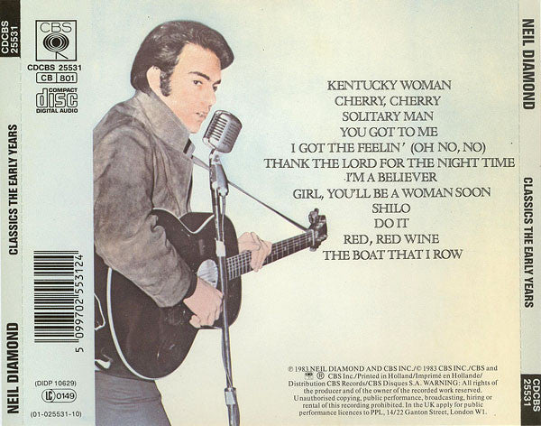 Neil Diamond : Classics The Early Years (CD, Comp)