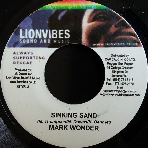 Mark Wonder : Sinking Sand (7", Single)