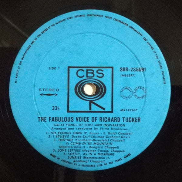 Richard Tucker (2) : The Fabulous Voice Of Richard Tucker - Great Songs Of Love And Inspiration (LP)