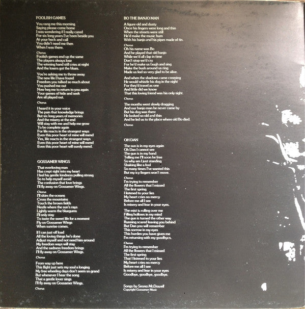 Seona McDowell : Down Country Roads On Gossamer Wings (LP, Album, Gat)