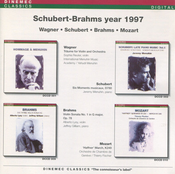 Richard Wagner • Franz Schubert • Johannes Brahms • Wolfgang Amadeus Mozart : Schubert-Brahms Year 1997 (CD, Comp)