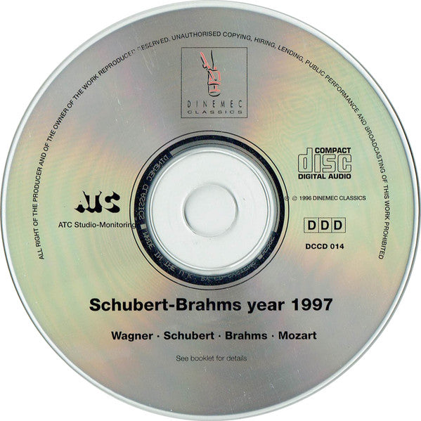 Richard Wagner • Franz Schubert • Johannes Brahms • Wolfgang Amadeus Mozart : Schubert-Brahms Year 1997 (CD, Comp)