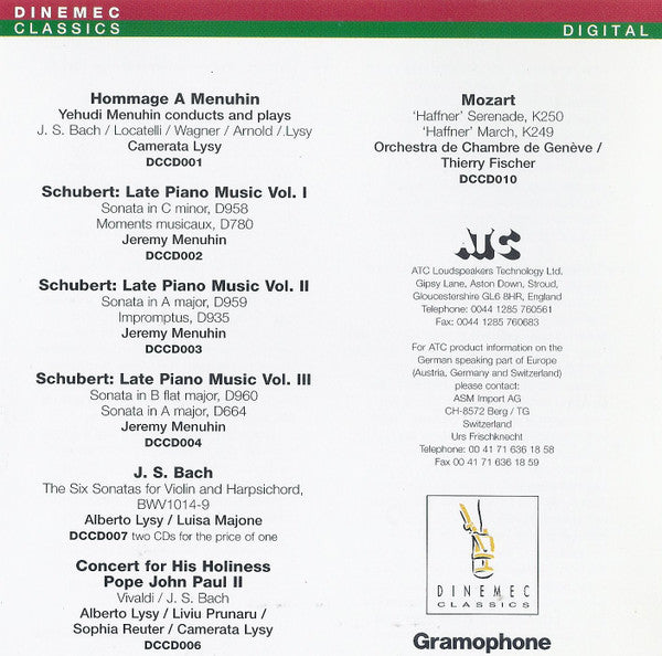 Richard Wagner • Franz Schubert • Johannes Brahms • Wolfgang Amadeus Mozart : Schubert-Brahms Year 1997 (CD, Comp)