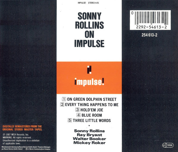 Sonny Rollins : On Impulse! (CD, Album, RE, RM)