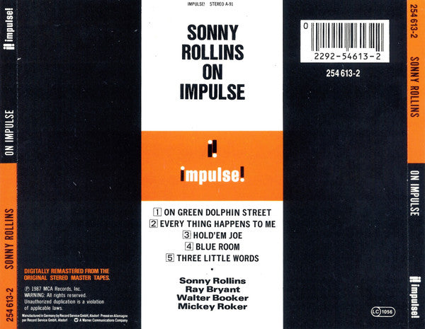 Sonny Rollins : On Impulse! (CD, Album, RE, RM)