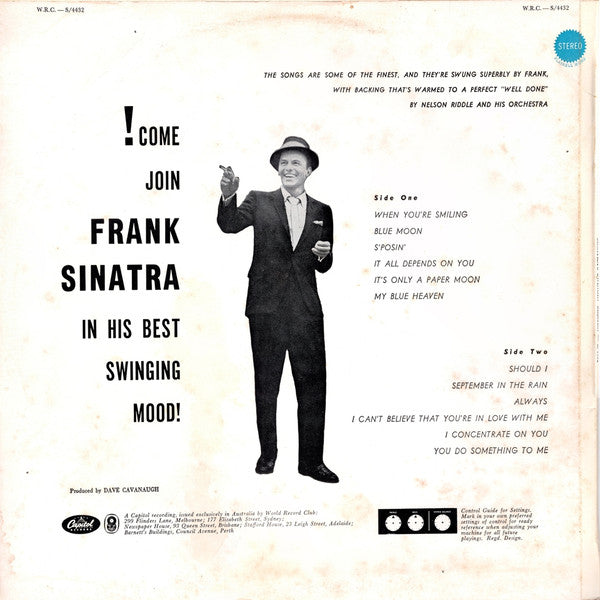 Frank Sinatra : Sinatra's Swingin' Session!!! (LP, Album, Club)