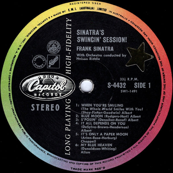 Frank Sinatra : Sinatra's Swingin' Session!!! (LP, Album, Club)