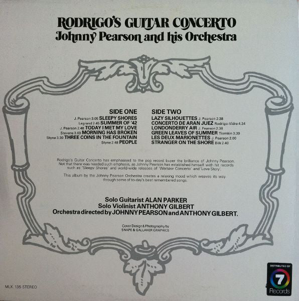 Johnny Pearson And His Orchestra* : Rodrigo's Guitar Concerto (LP, Album)
