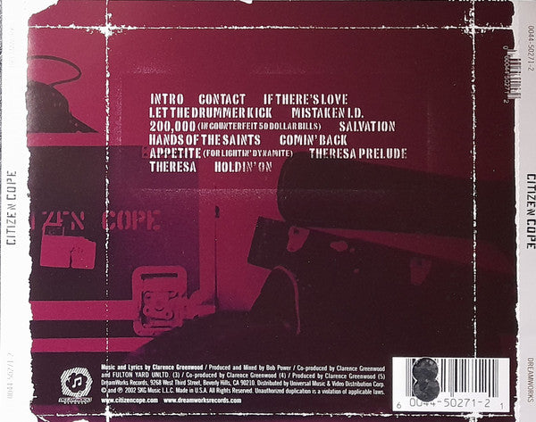Citizen Cope : Citizen Cope (CD, Album)