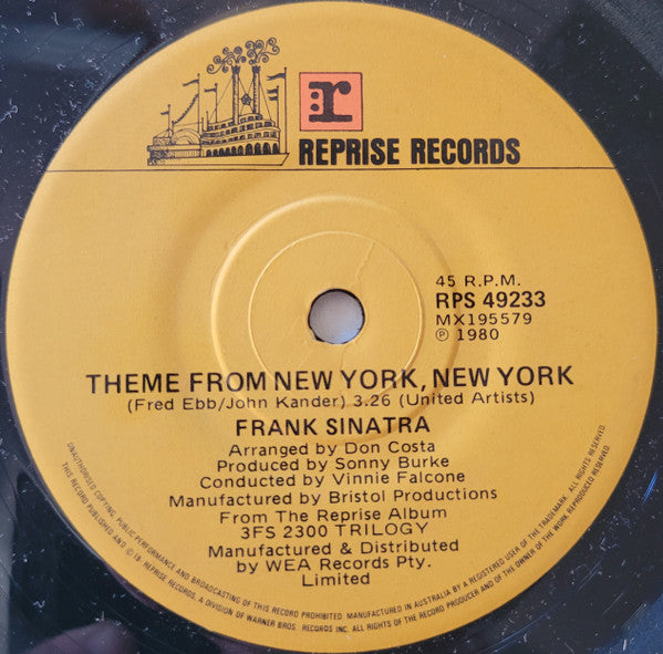 Frank Sinatra : Theme From New York, New York (7", Single)