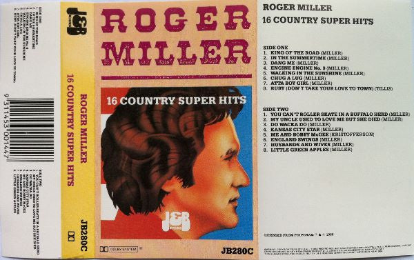 Roger Miller : 16 Country Super Hits (Cass, Comp)