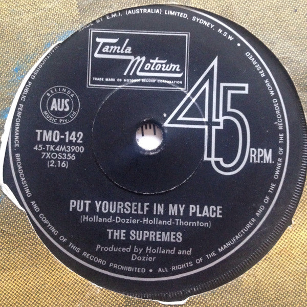 The Supremes : You Can't Hurry Love / Put Yourself In My Place (7", Single)
