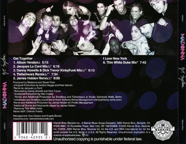 Madonna : Get Together (CD, Maxi, Reg)