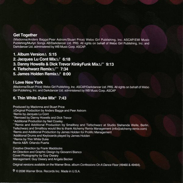 Madonna : Get Together (CD, Maxi, Reg)