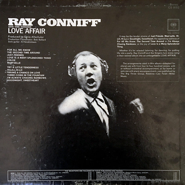 Ray Conniff And The Singers : Love Affair (LP, Album)