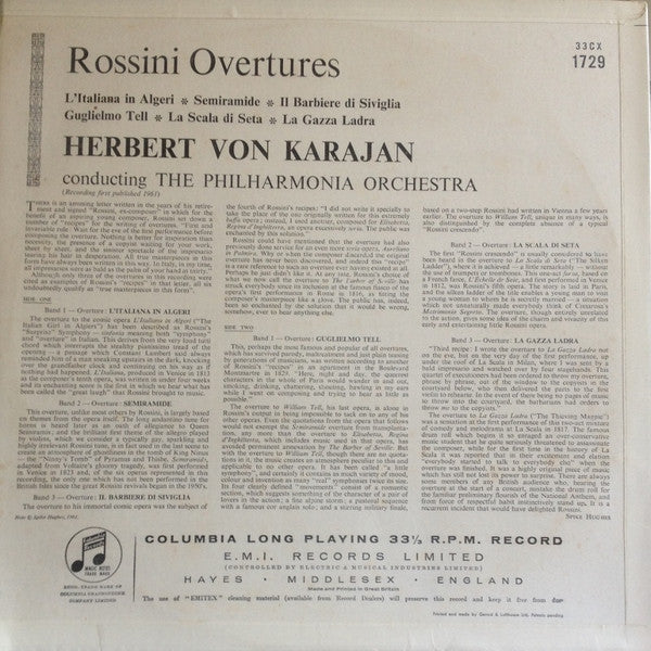 Gioacchino Rossini : Rossini Overtures (LP, Mono)