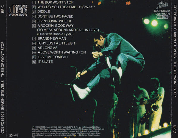 Shakin' Stevens : The Bop Won't Stop (CD, Album)