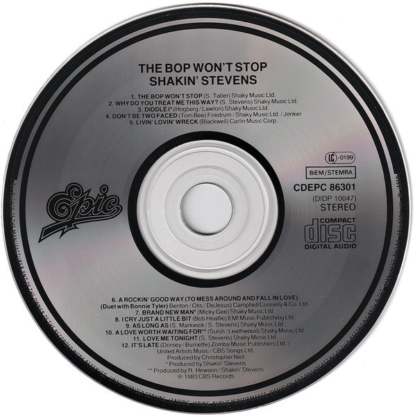 Shakin' Stevens : The Bop Won't Stop (CD, Album)