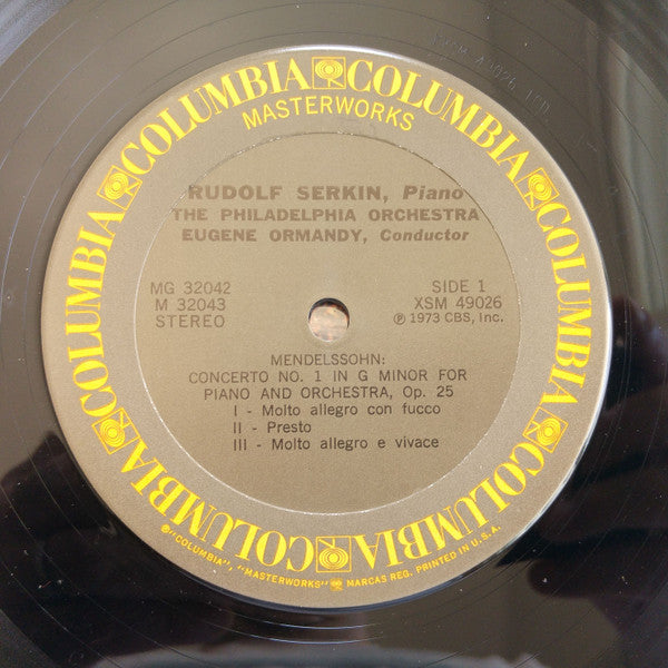 Rudolf Serkin, Felix Mendelssohn-Bartholdy, Robert Schumann, Eugene Ormandy, The Philadelphia Orchestra, Columbia Symphony Orchestra : Romantic Showpieces For Piano And Orchestra Mendelssohn: Piano Concertos Nos. 1 And 2; Capriccio Brillante Schumann: Piano Concerto; Introduction And Allegro (2xLP, Comp, Gat)