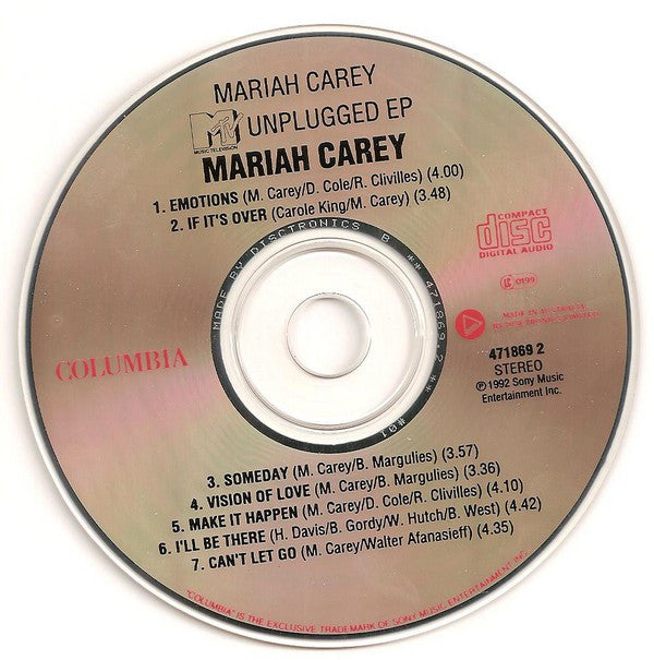 Mariah Carey : MTV Unplugged EP (CD, EP)
