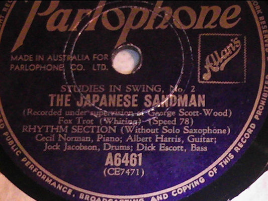 Freddy Gardner, Rhythm Section (14) : The Japanese Sandman (Shellac, 10")