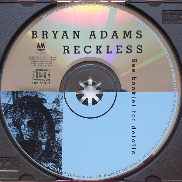 Bryan Adams : Reckless (CD, Album, RE)